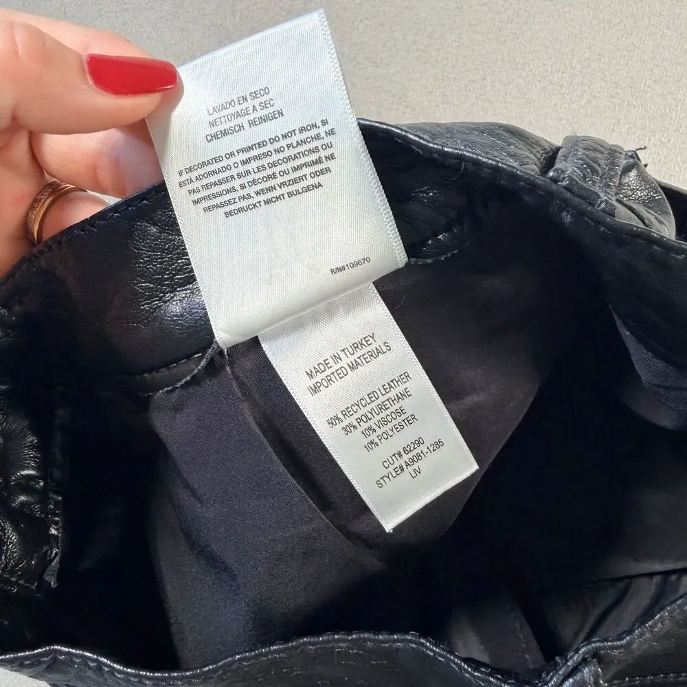 AGOLDE - Recycled Liv  Leather Mini Skirt - Size 24